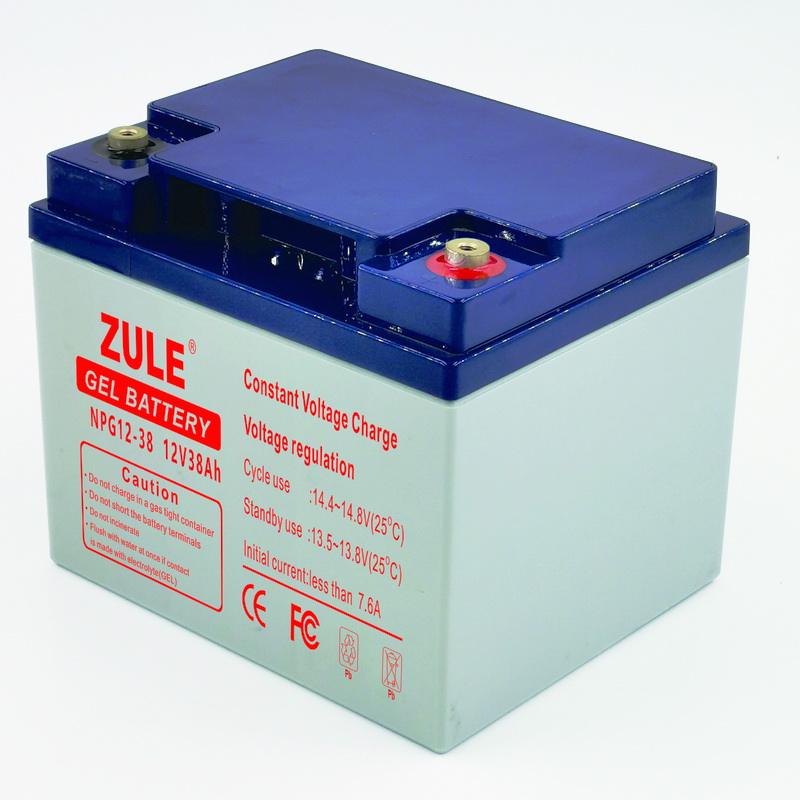 Перезаряжаемая солнечная батарея с длительным сроком службы 12V38Ah, гелевая батарея, новая энергетическая батарея