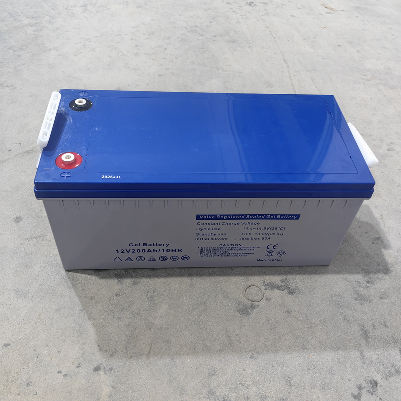 Промышленная конструкция сопротивления экстремальной температуры батареи солнечного геля ранга 12В200АХ Прочная конструкция для деятельности в суровых условиях окружающей среды производства электроэнергии в отдаленных районах