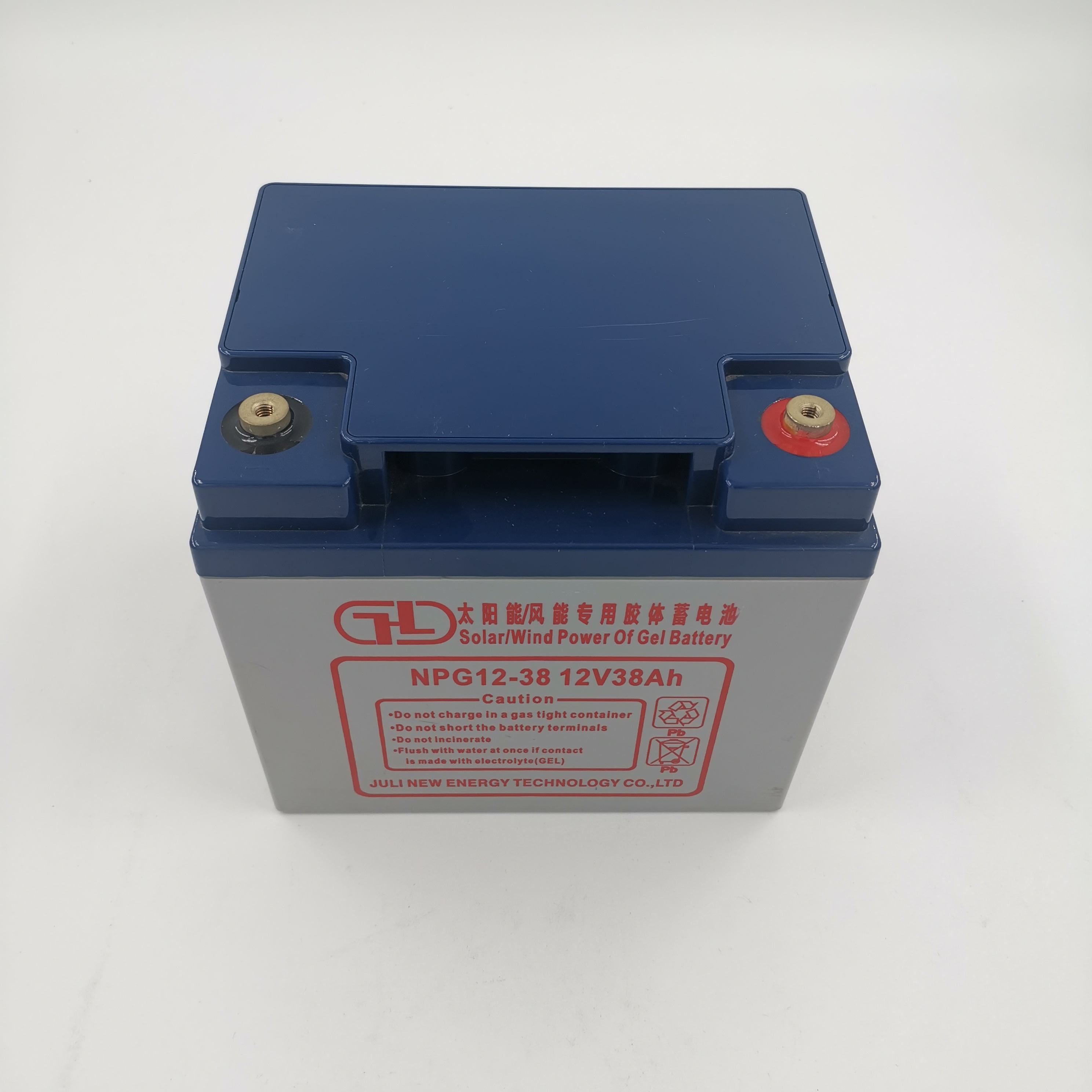 Перезаряжаемая солнечная батарея с длительным сроком службы 12V38Ah, гелевая батарея, новая энергетическая батарея