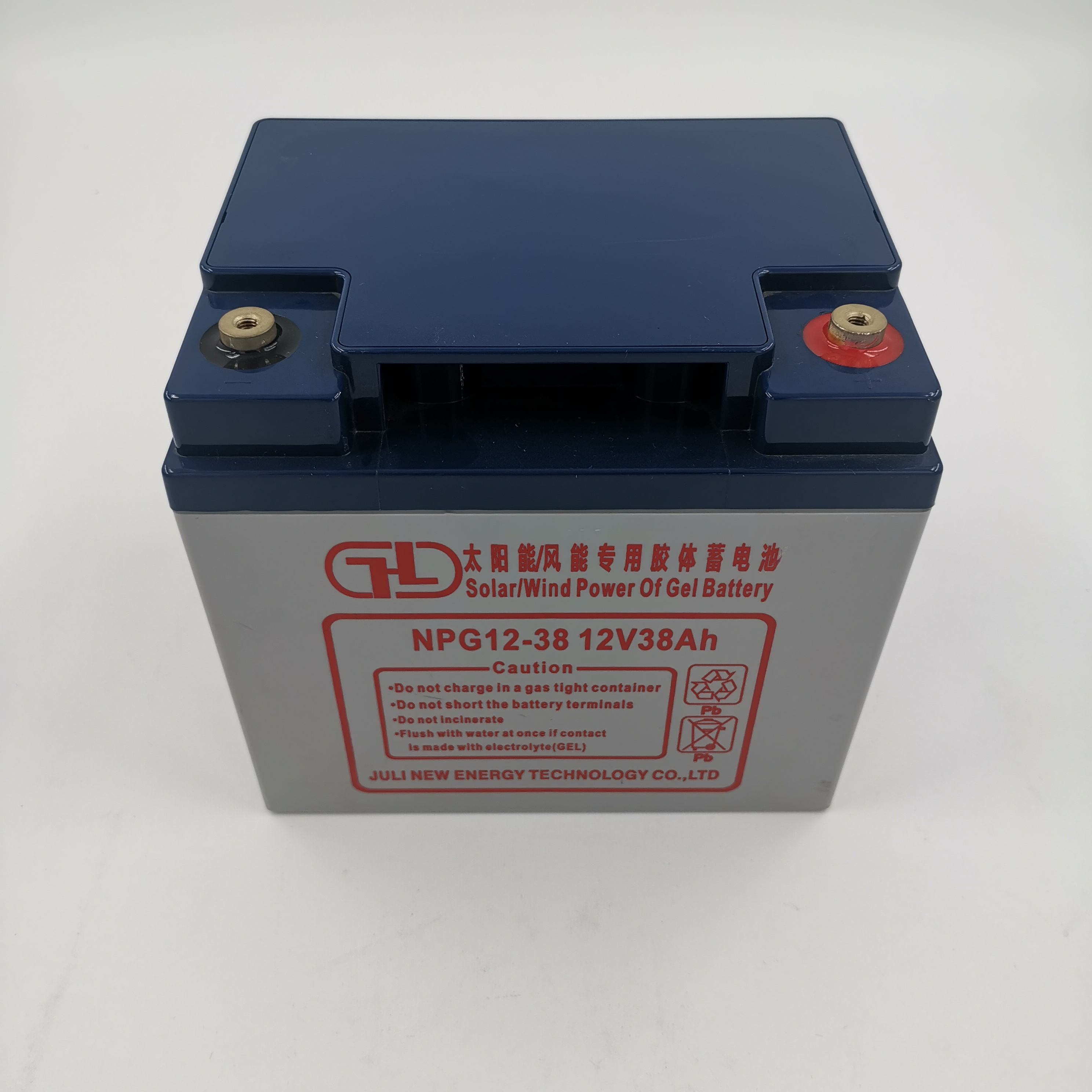 Перезаряжаемая солнечная батарея с длительным сроком службы 12V38Ah, гелевая батарея, новая энергетическая батарея